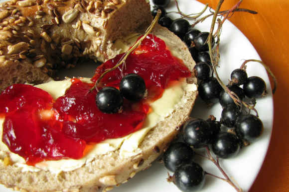 Bagel with Butter and Jelly