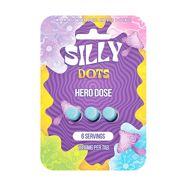 PURPLE SILLY DOTS HERO DOSE 1800MG 3PC