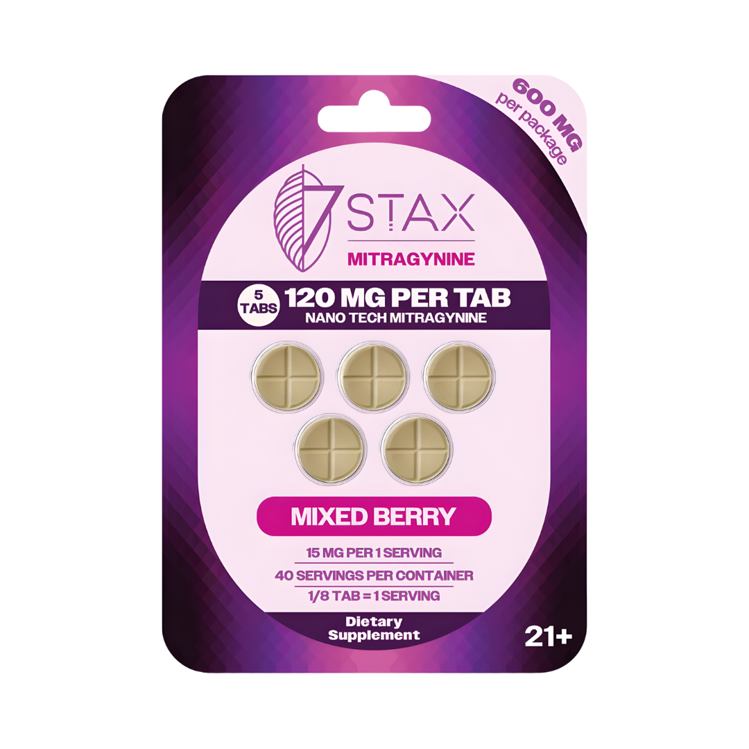7stax Nano Tech Mitragynine Tablets (600mg- 5 Count)120mg each