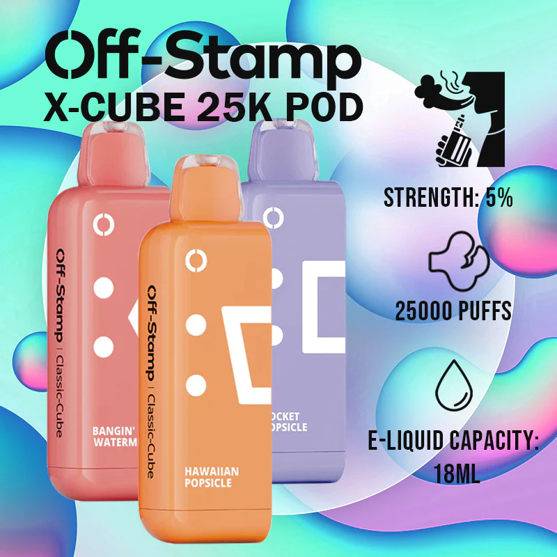 Off Stamp X-Cube 25000 Puffs Pod from Holy Smoke & Vape Shop - Tamiami  Trail in Fort Myers for delivery and pickup