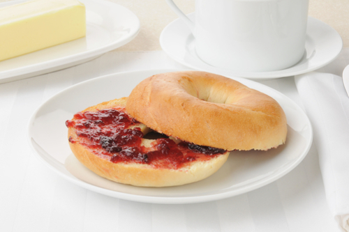Bagel with Butter and Jelly