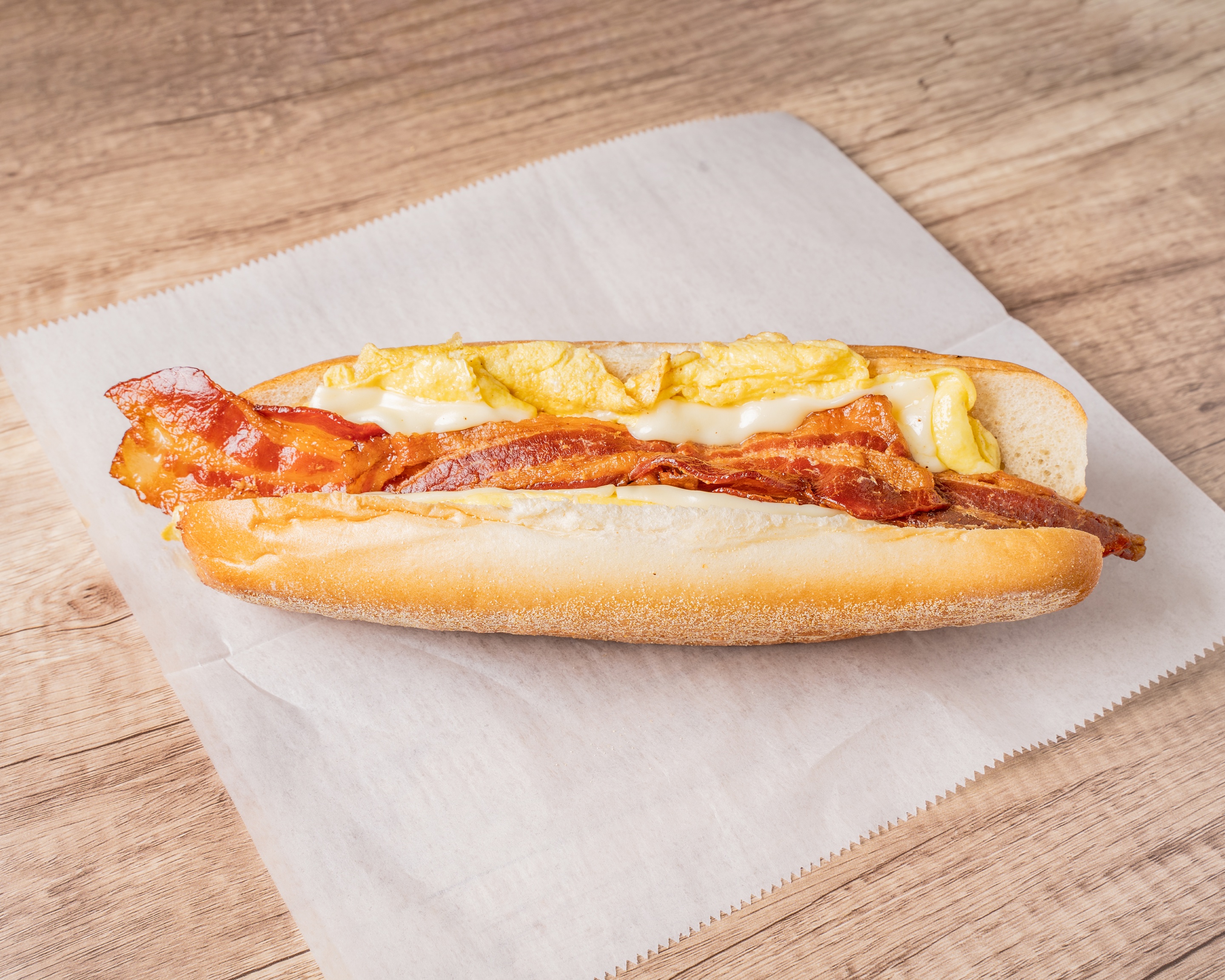 Eggs (2) on Hoagie Roll with Choice of Meat