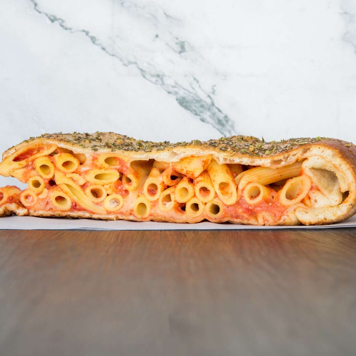Stuffed Ziti Pizza