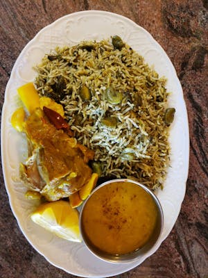4. Lamb Shank Baghali Polo