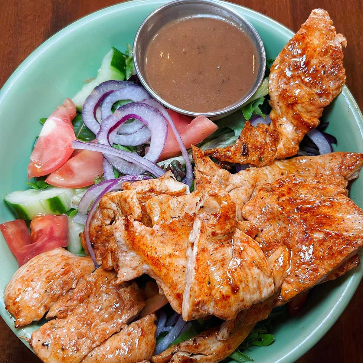 Grilled Chicken over Greens