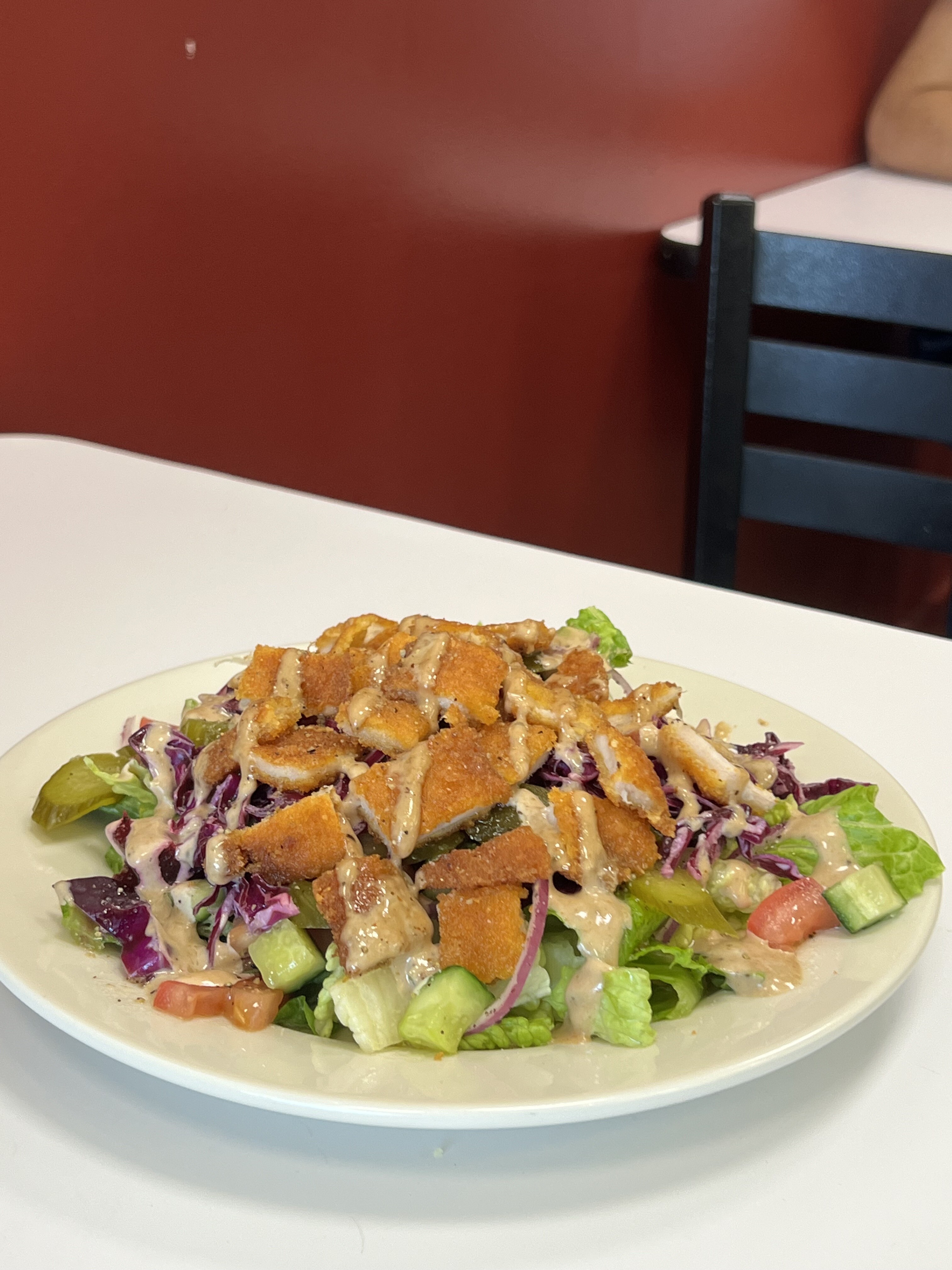 Caesar Schnitzel Salad