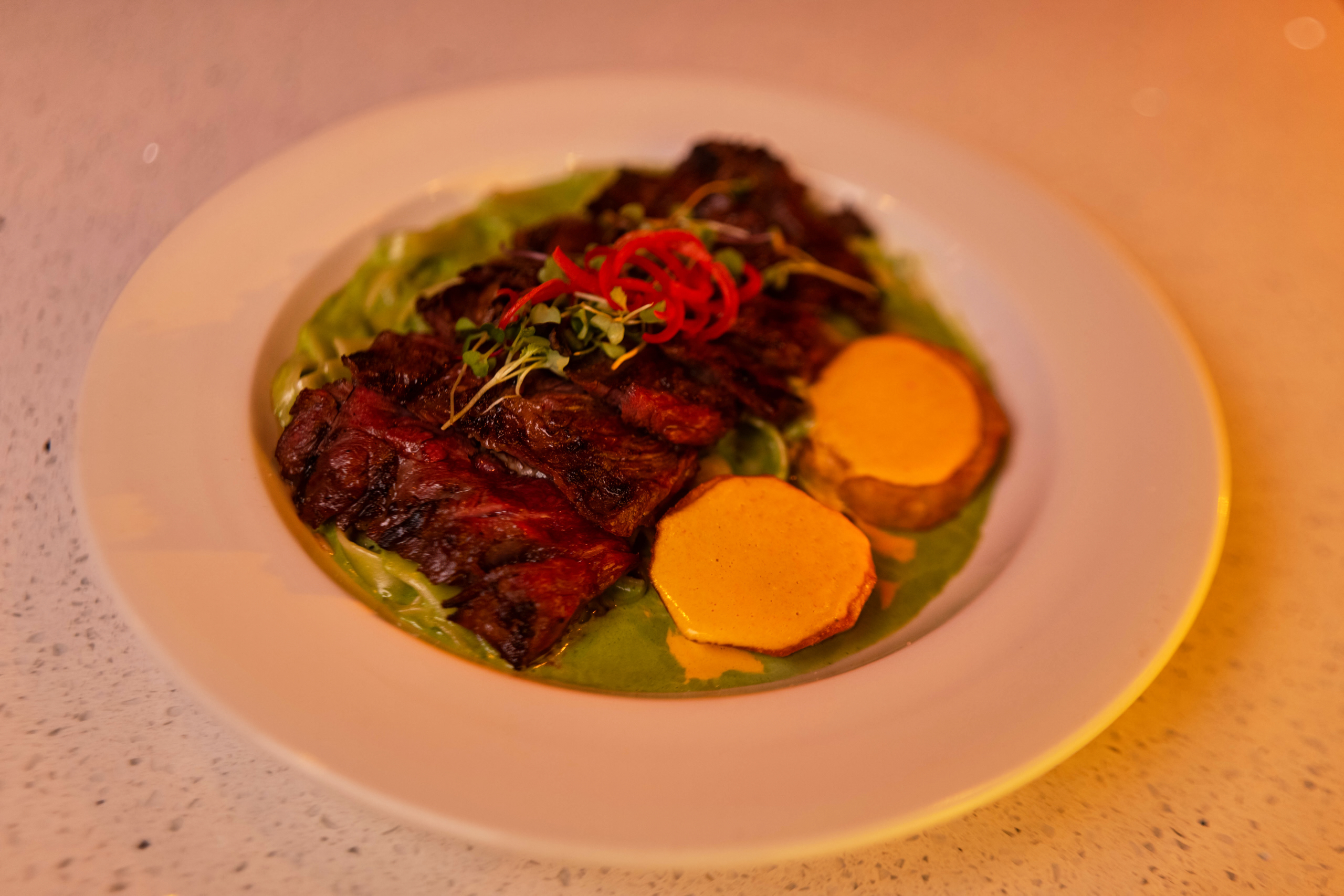 TALLARINES VERDES WITH SKIRT STEAK