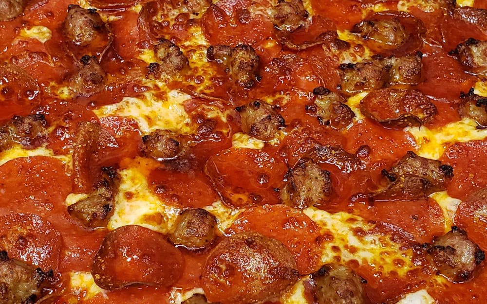 #1 8'' Personal Cheese Pizza with Two Toppings & Soda Lunch