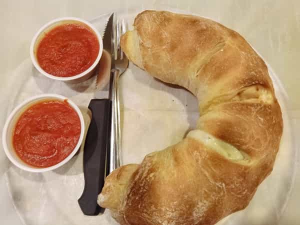 1 Stromboli + Spaghetti with Garlic Bread