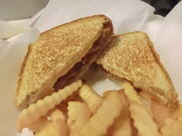 Pulled Pork Melt with Fries