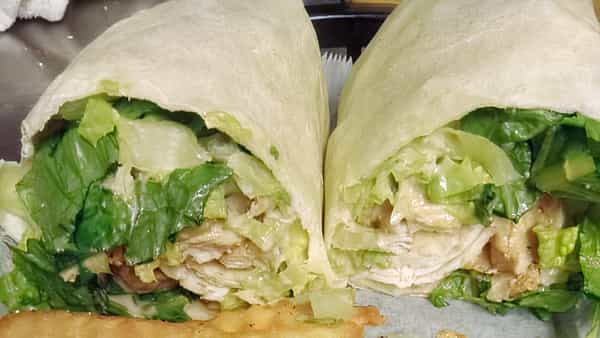 Chicken Caesar Wrap with Fries