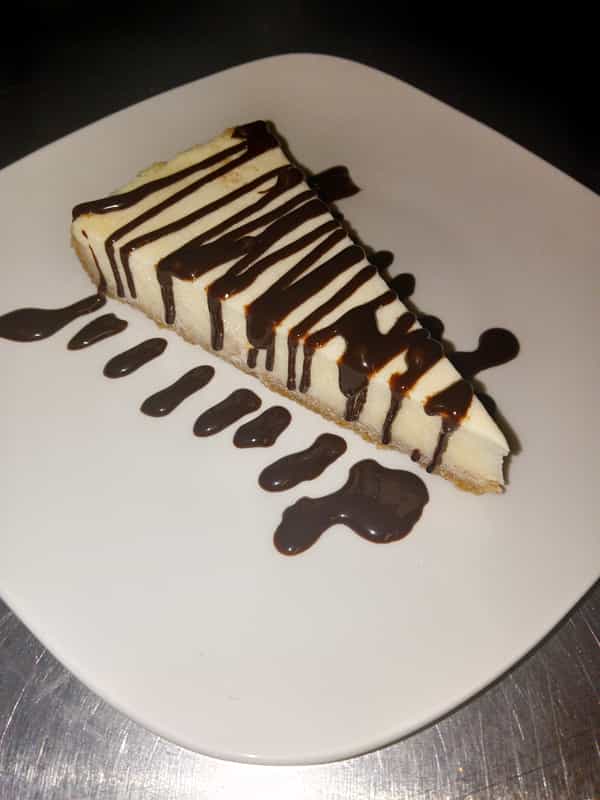 Cheesecake with Chocolate Drizzle