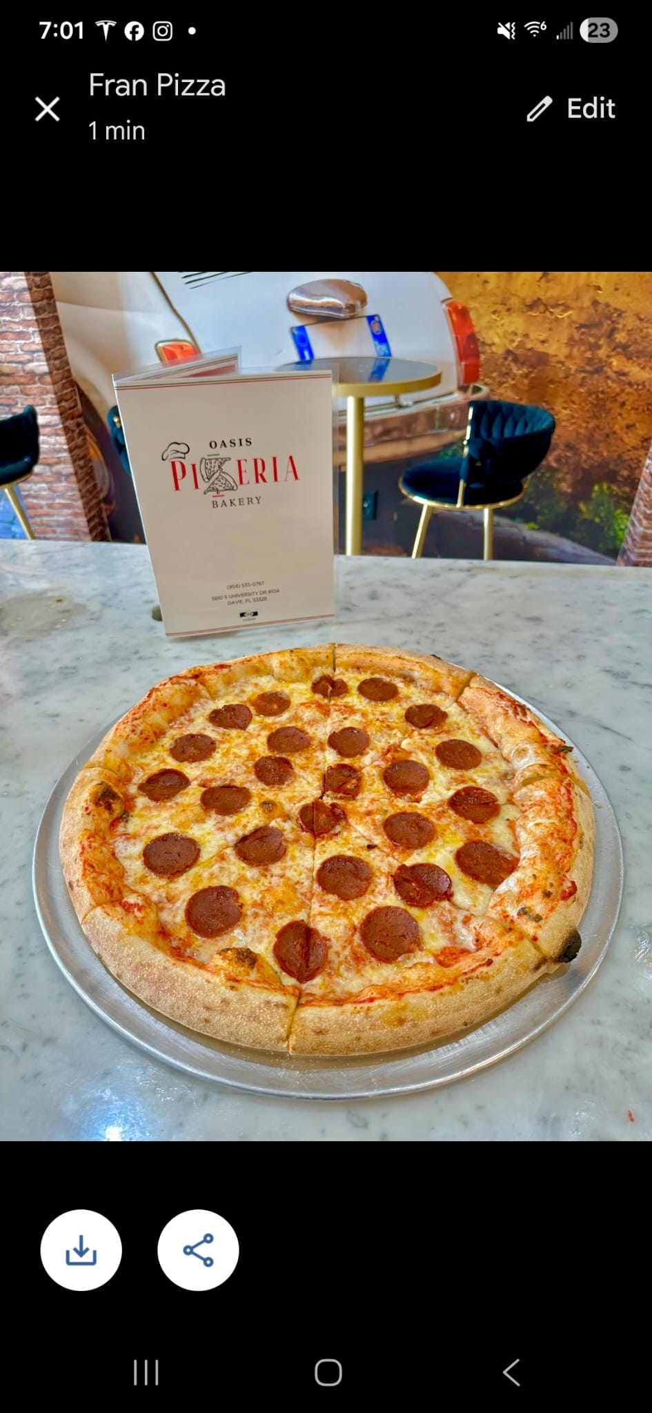pepperoni pizza 18"