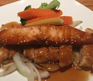 Chicken and Salmon Combo Teriyaki