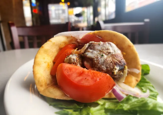 Chicken Kabob Pita Sandwich