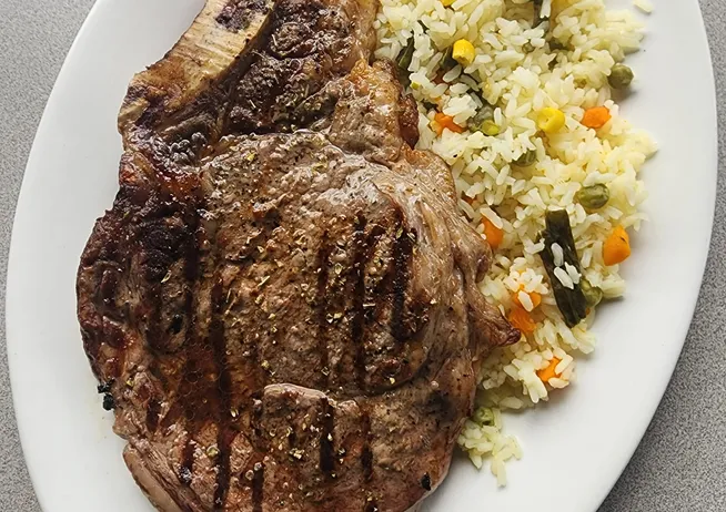 Rib Eye Steak Hot Platter