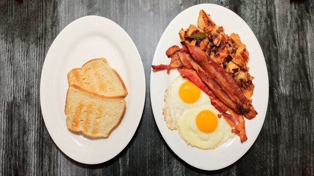 Two Egg Any Style with Bacon, Ham or Sausage