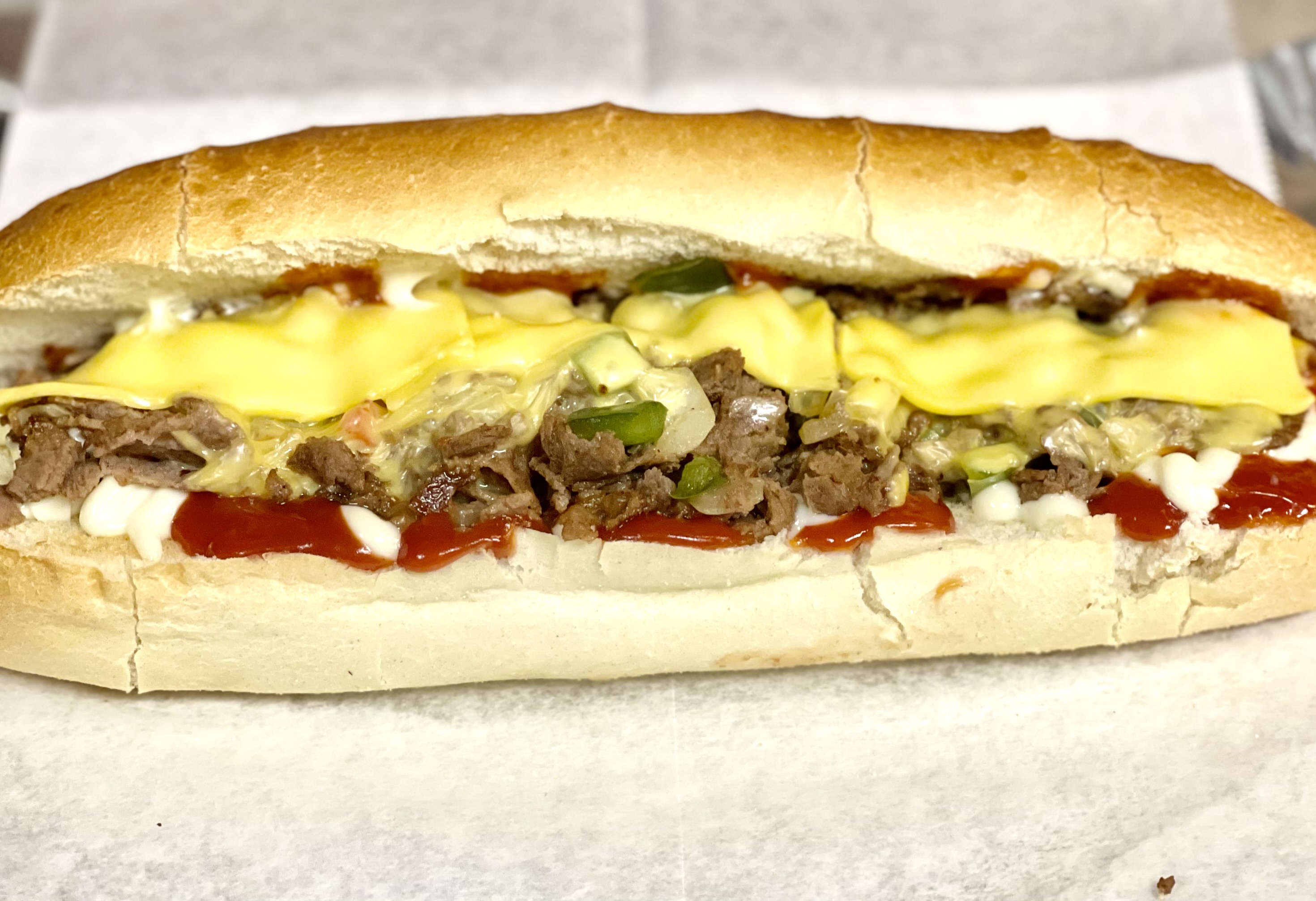 Philly cheese steak hero