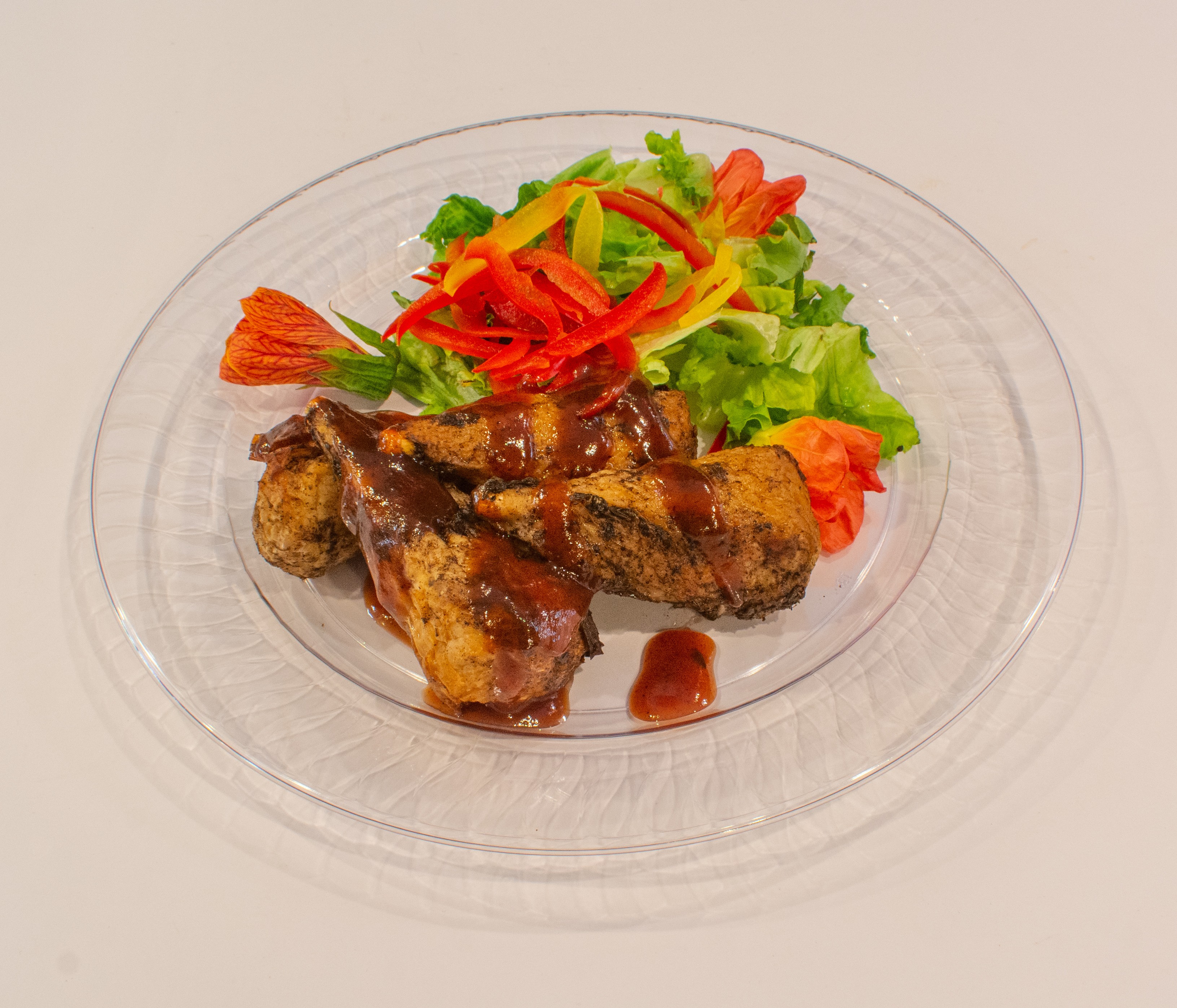 Ch'kn Drums (4 Pcs Served with Rice and Veggies)