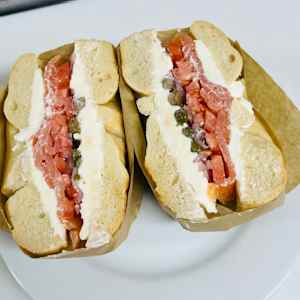 Classic Salmon Sandwich Breakfast