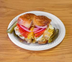 Egg Salad on a Bagel