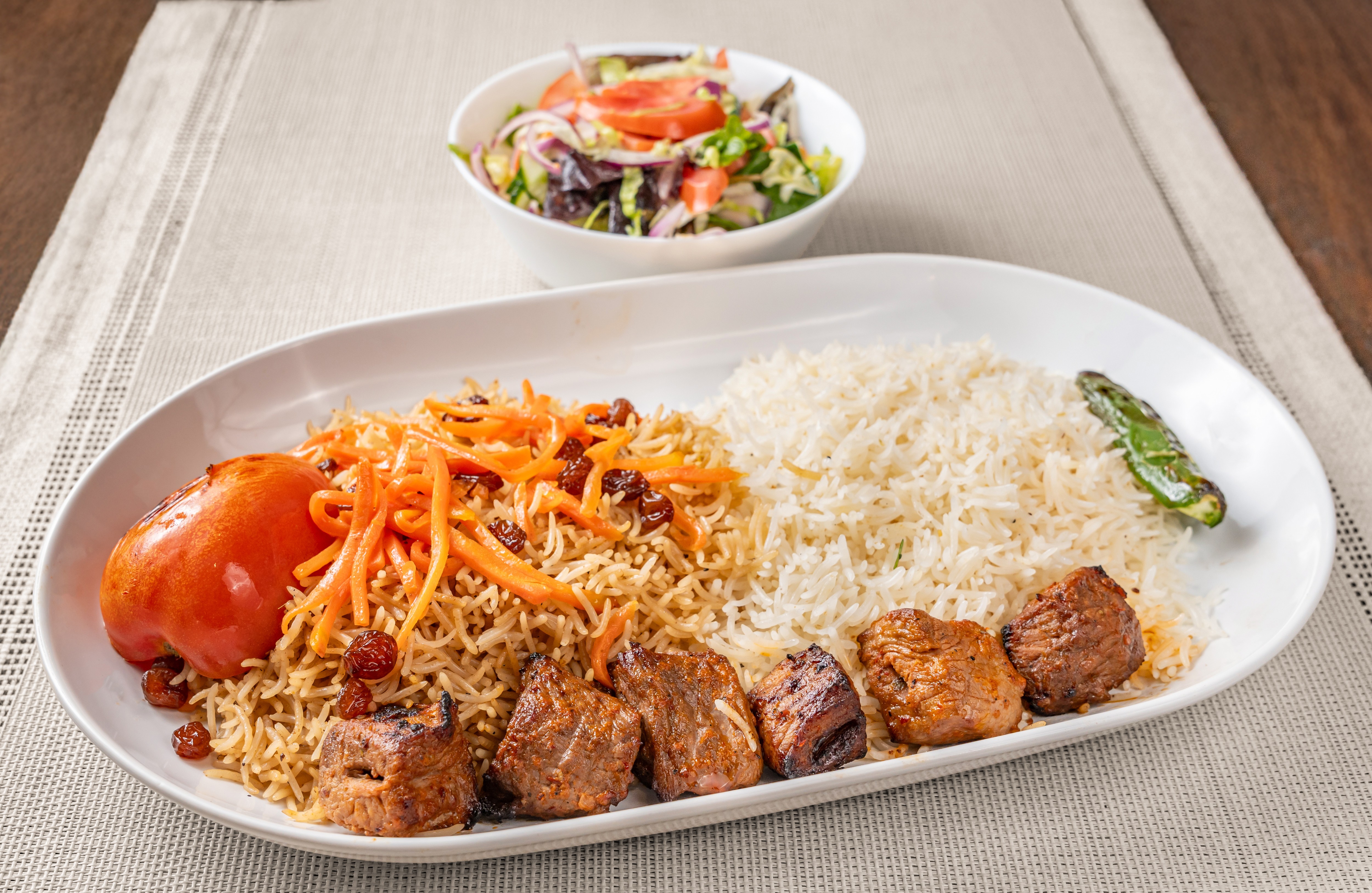 Lamb Tikka Kebab with Brown or White rice