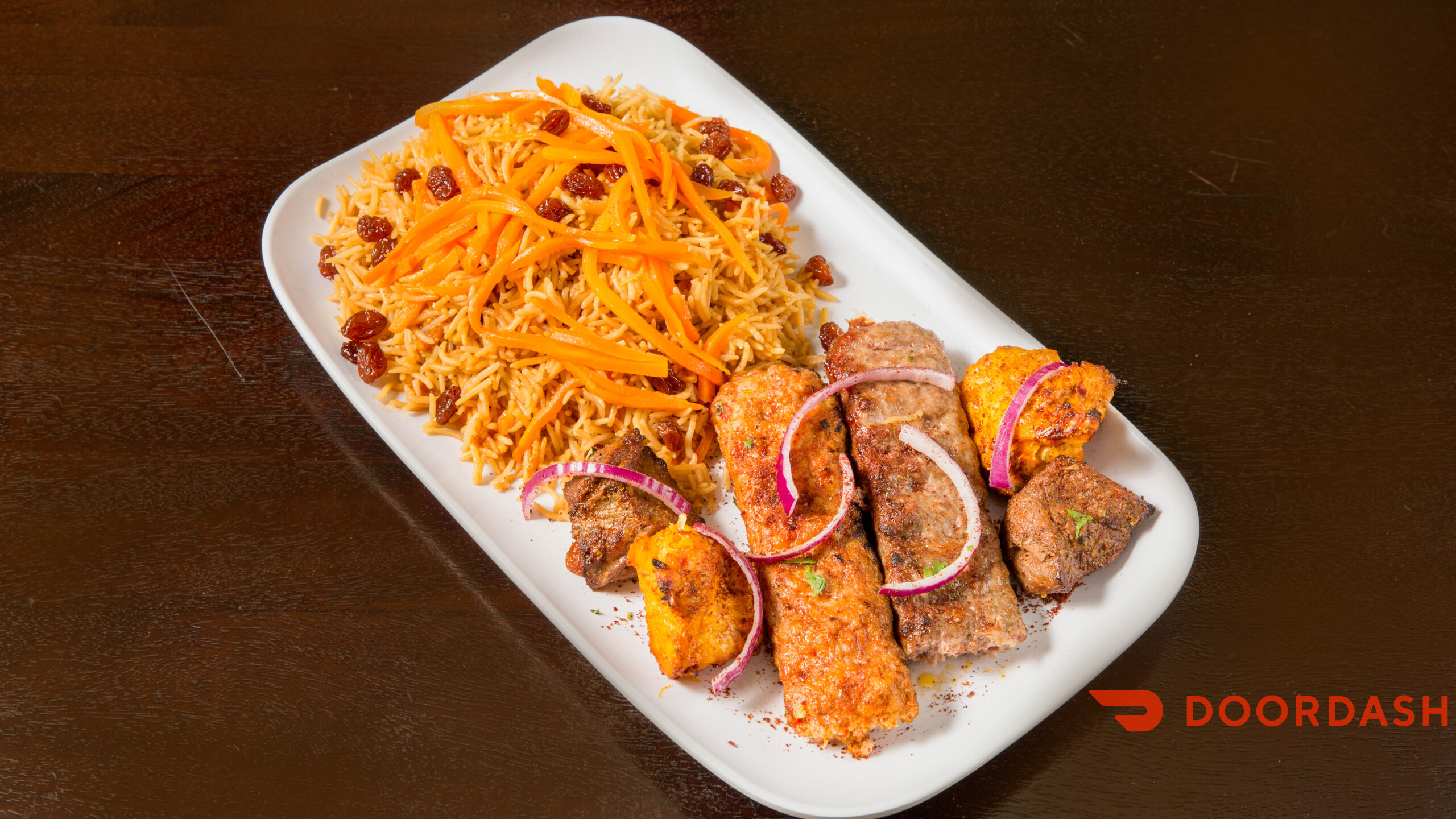 Mix Kabuli Kebab with Brown or White rice