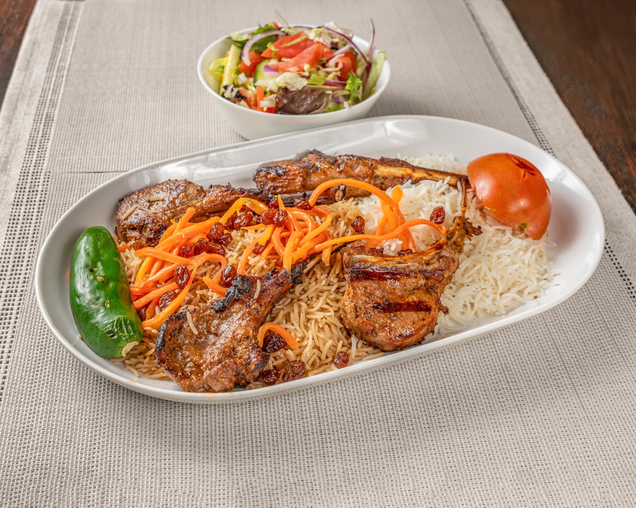 Lamb Chops with Brown or White rice