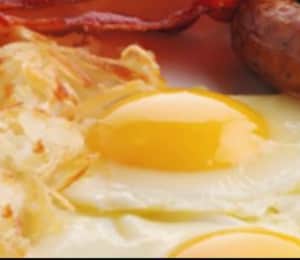 2 Eggs Any Style, Home fries and Bread
