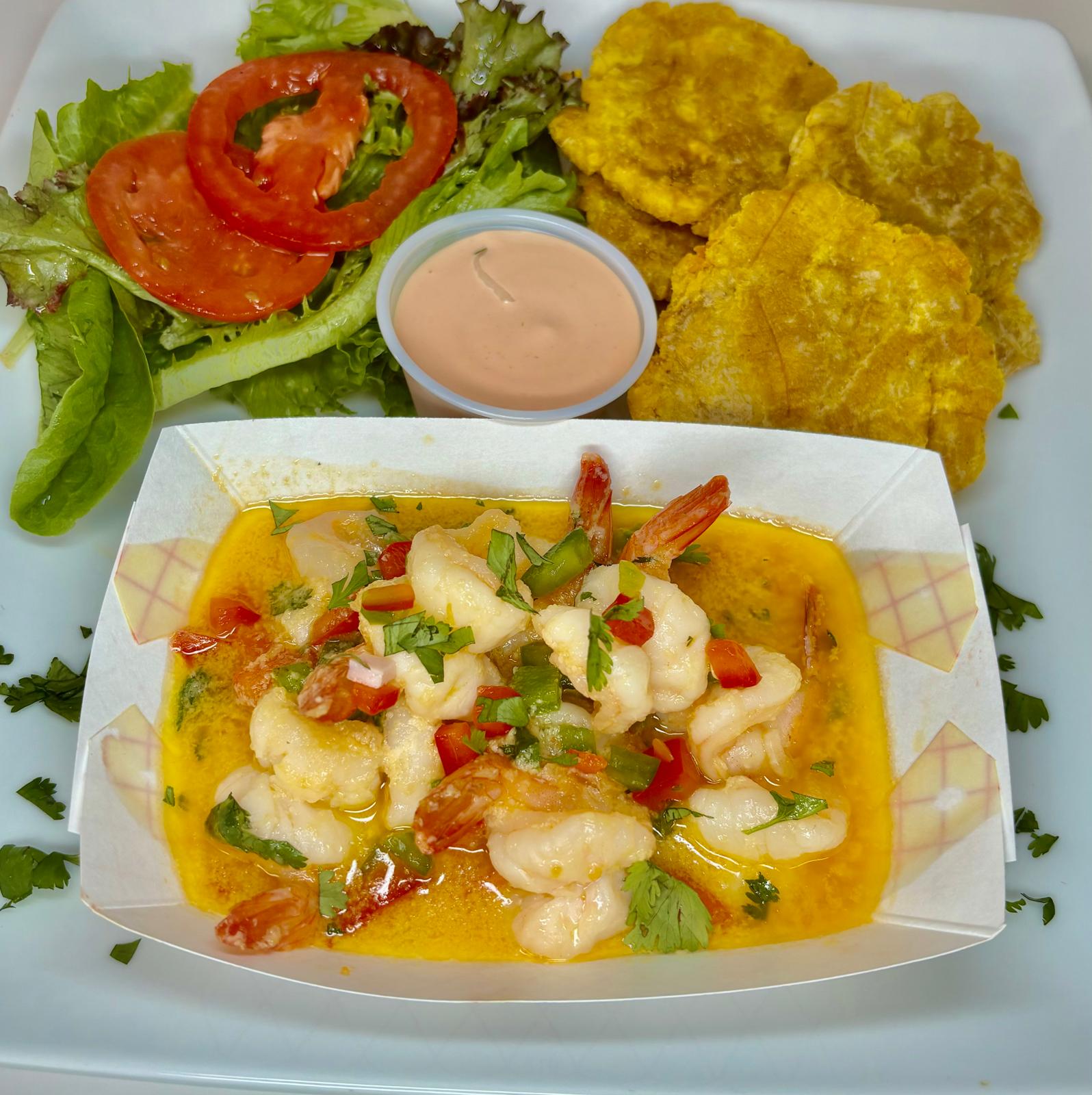 CAMARONES AL AJILLO O CRIOLLA/GARLIC SHRIMP OR CREOLE SHRIMP