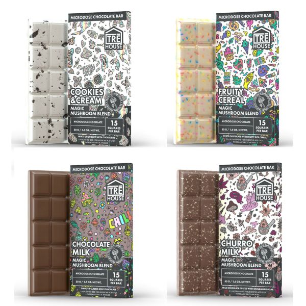 TREHOUSE mushroom Chocolate (15 Square per bar)