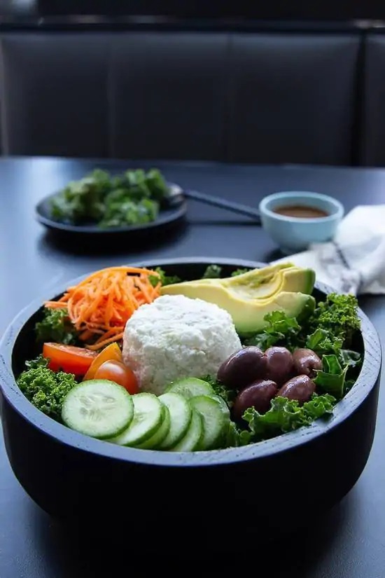Kale Feta salad with veggies