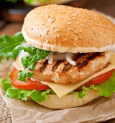 Grilled Chicken with Cheese, Lettuce, & Tomato