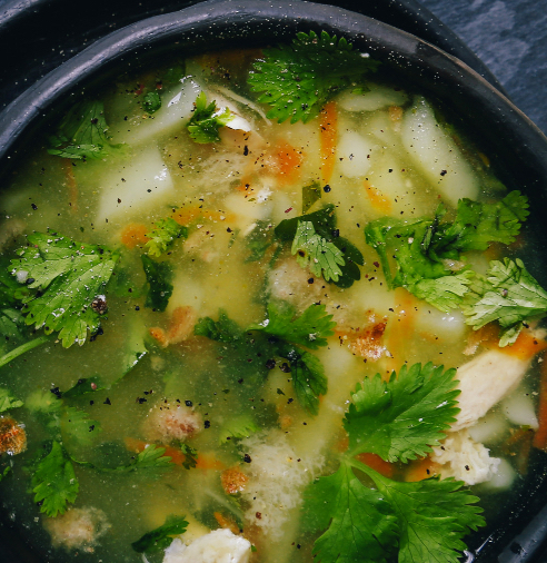 Tofu with Vegetable Soup