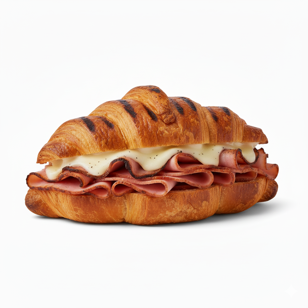 Grilled Ham & Cheese On Croissant