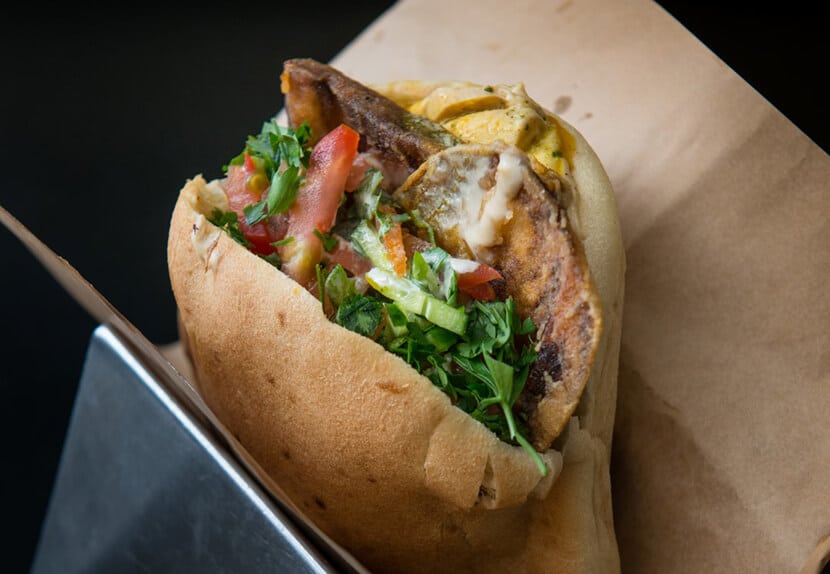 Roasted Eggplant (Sabich) Sandwich