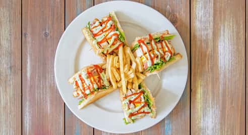 Chicken Club House (Includes Fries)