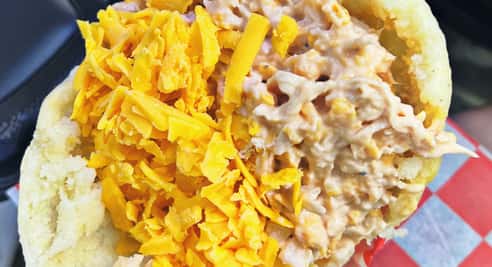 Arepa de Pollo Suizo (Swiss Chicken)