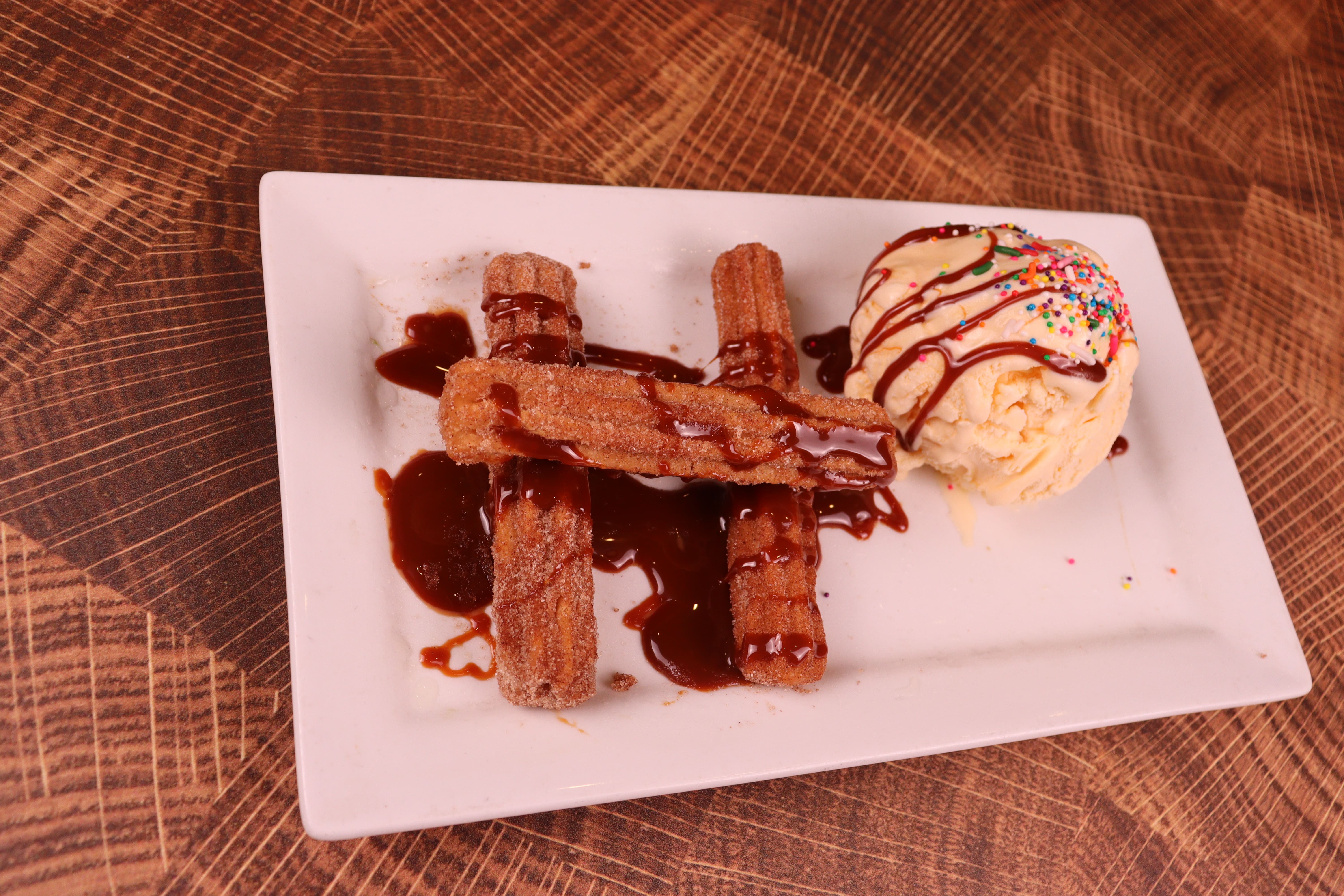 Churros con Helado