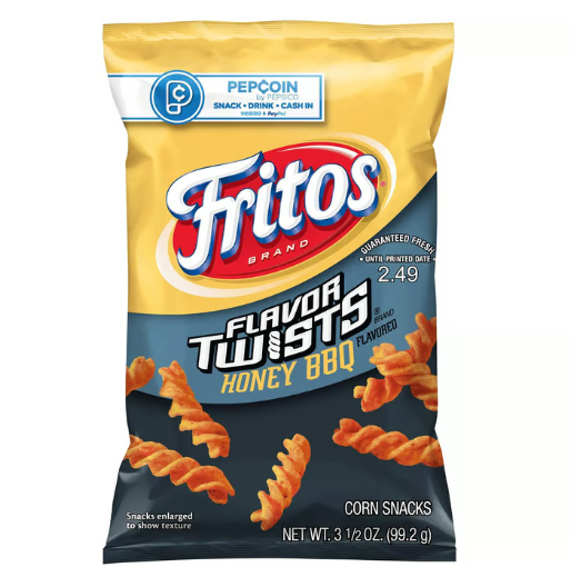 Fritos Flavor Twists Corn Chips Honey BBQ Flavored