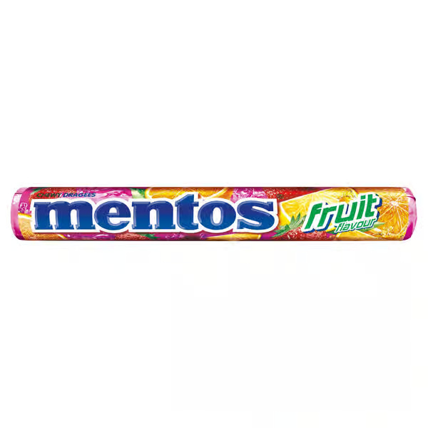 Mentos Chewy Dragees Fruit Candy Roll
