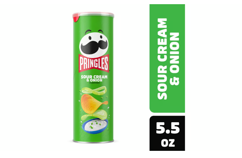 Pringles Sour Creme & Onion Potato Crisps Can