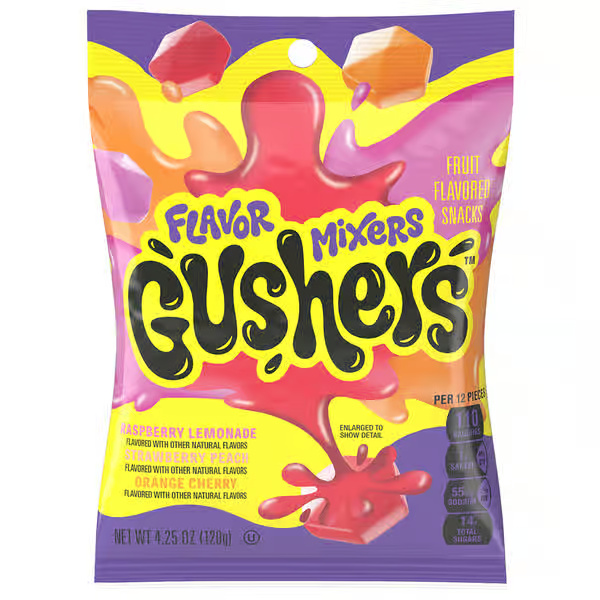 Fruit Gushers Flavor Mixers Fruit Flavored Snacks
