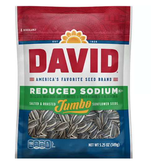 David Reduced Sodium Sunflower Seeds