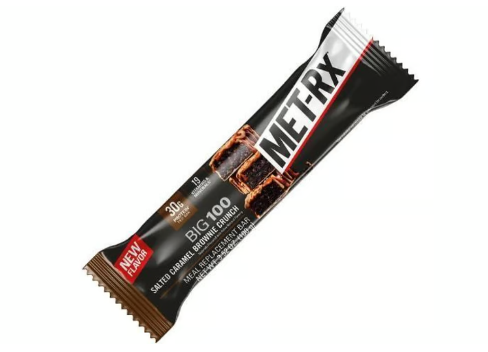 MET-Rx Big 100 Salted Caramel Brownie Crunch Meal Replacement Bar