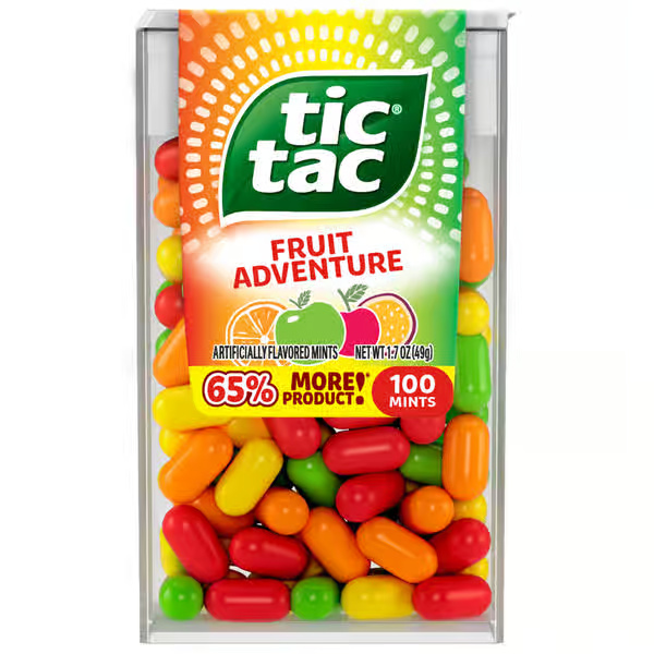 Tic Tac Fruit Adventure Artificially Flavored Mints