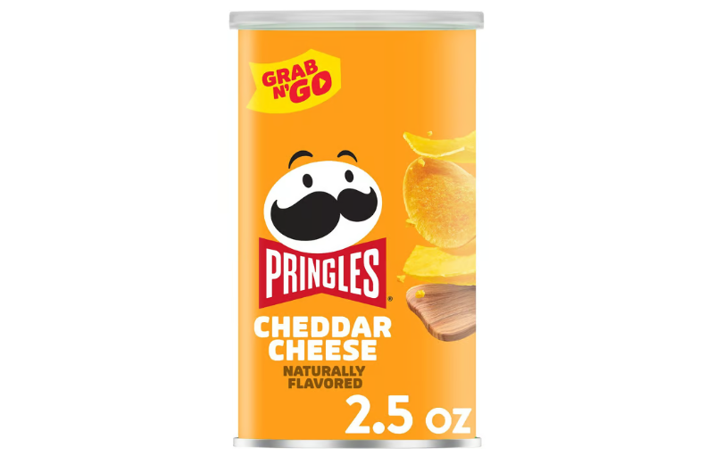 Pringles Cheddar Cheese Potato Crisps Chips Canister