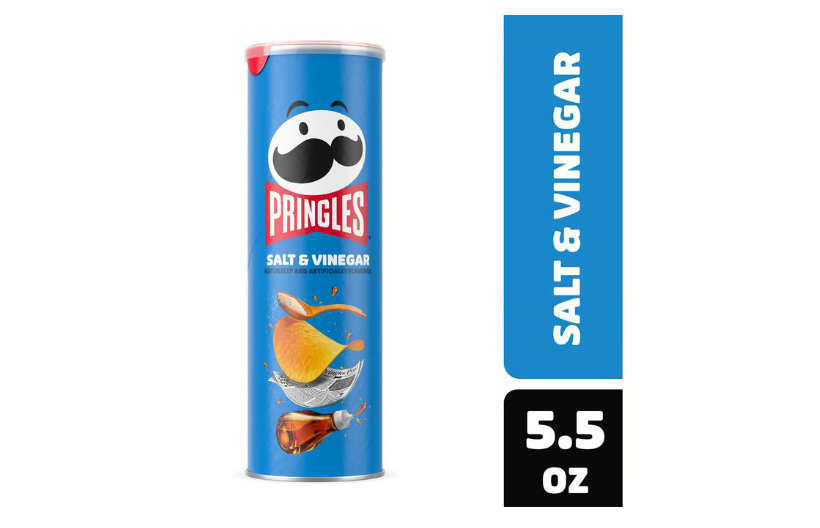 Pringles Salt & Vinegar Potato Chips Can