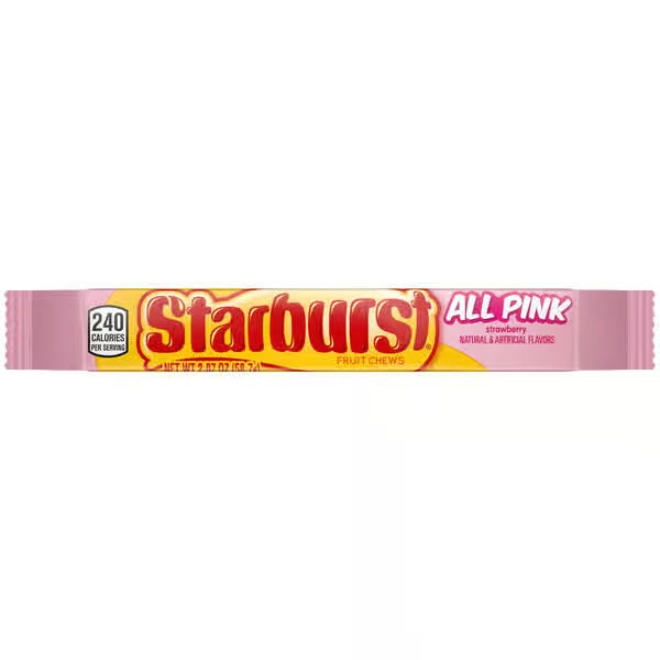 Starburst All Pink Fruit Strawberry Chews Candy