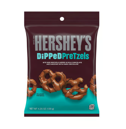 Hershey's Milk and Dark Chocolate Dipped Pretzels